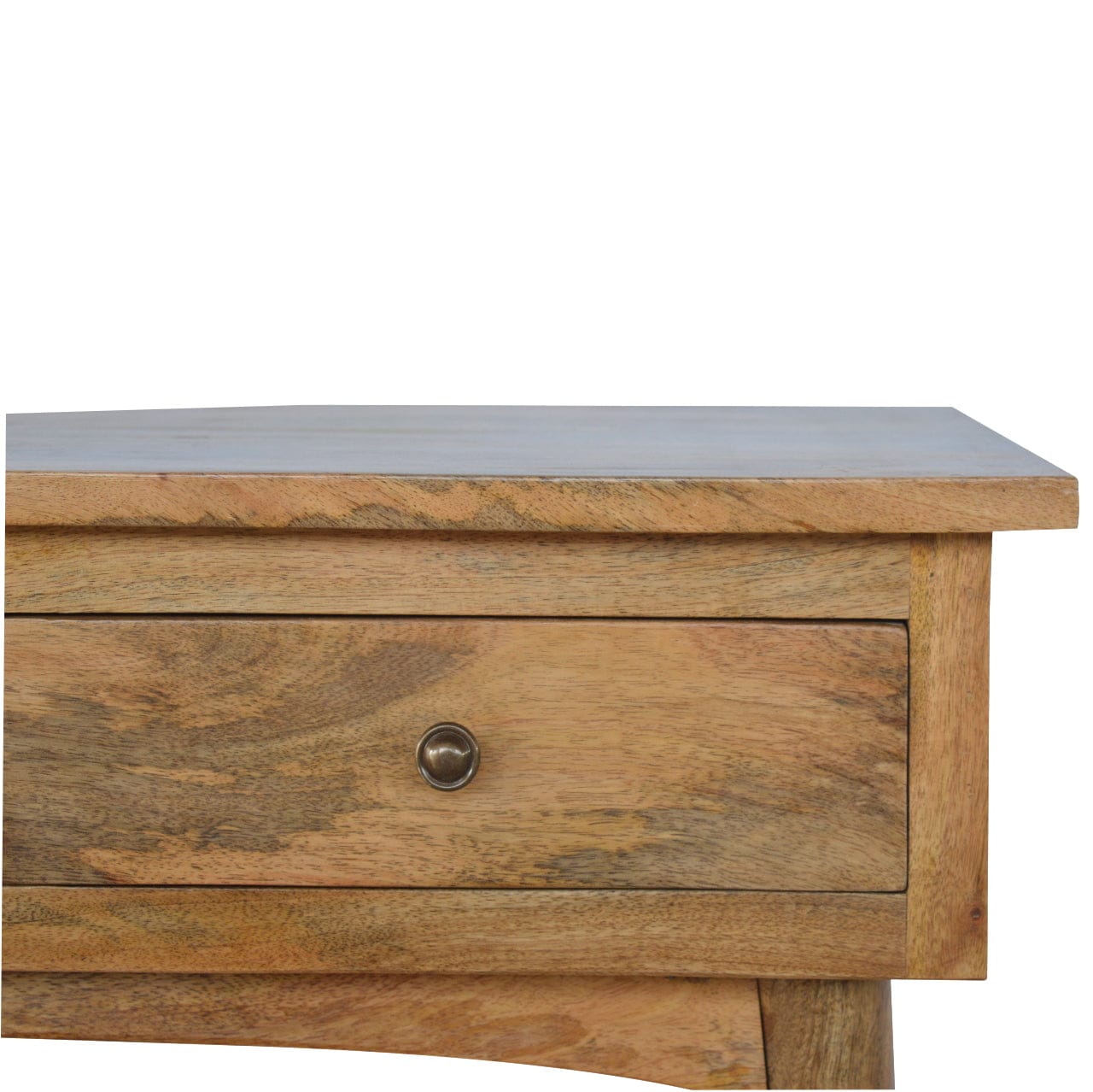 Functional 3 Drawer Console Table - Entryway & Hallway Table in Solid Mango Wood - product view 5 showing handcrafted...