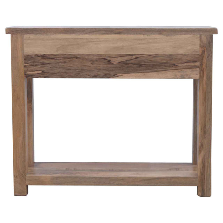 Functional 3 Drawer Hallway Console in Solid Mango Wood - product view 8 showing handcrafted solid mango wood furniture