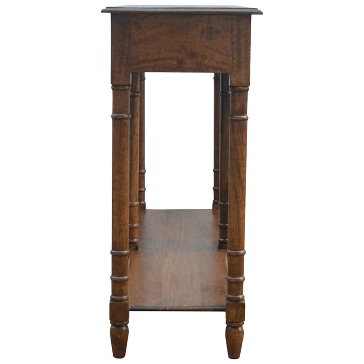 Functional 4 Drawer Hallway Console Table - Solid Mango Wood Hallway Console for Entryway - product view 8 showing...