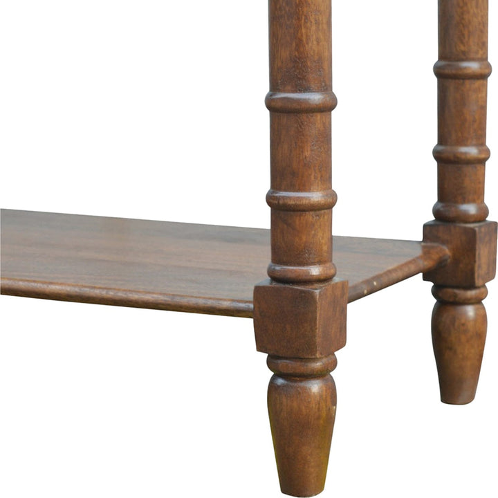 Functional 4 Drawer Hallway Console Table - Solid Mango Wood Hallway Console for Entryway - product view 6 showing...