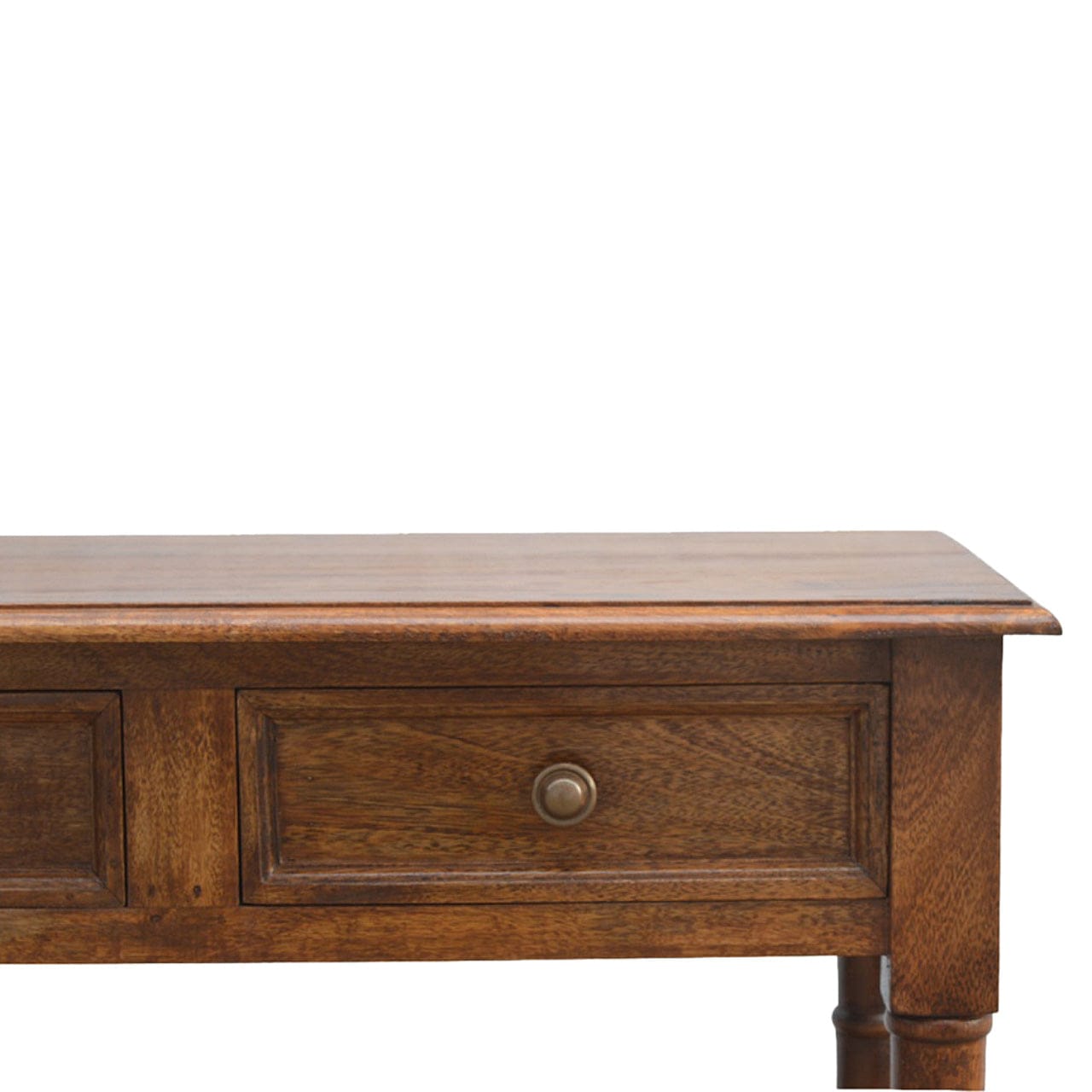 Functional 4 Drawer Hallway Console Table - Solid Mango Wood Hallway Console for Entryway - product view 5 showing...