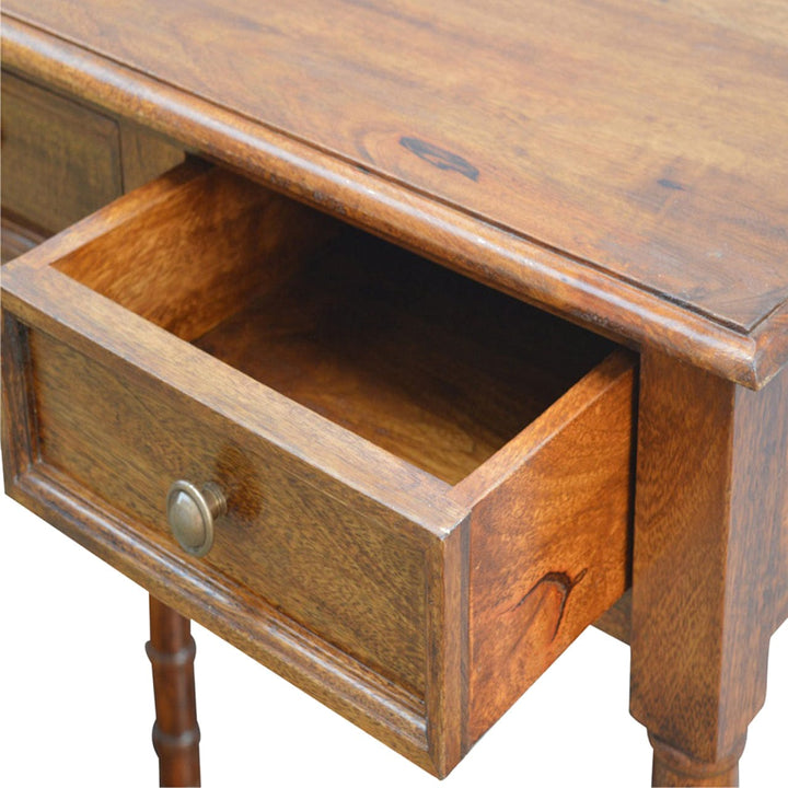 Functional 4 Drawer Hallway Console Table - Solid Mango Wood Hallway Console for Entryway - product view 4 showing...