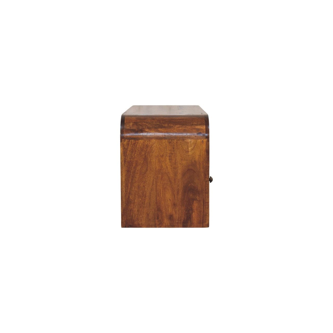 Functional Darcy 3 drawer Open Shelf Chestnut TV Stand - Solid Mango Wood Entertainment Center for Living Room - product...