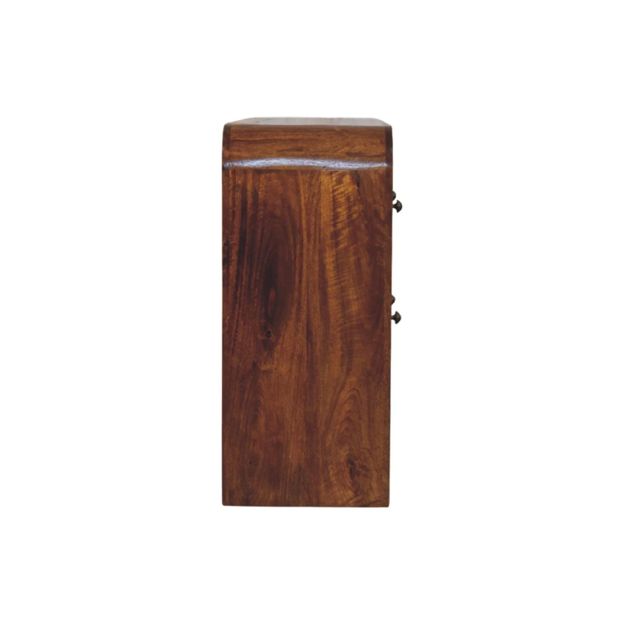 Functional Darcy 3 over 3 Drawer Dresser - Solid Mango Wood Storage Chest for Bedroom - product view 8 showing...