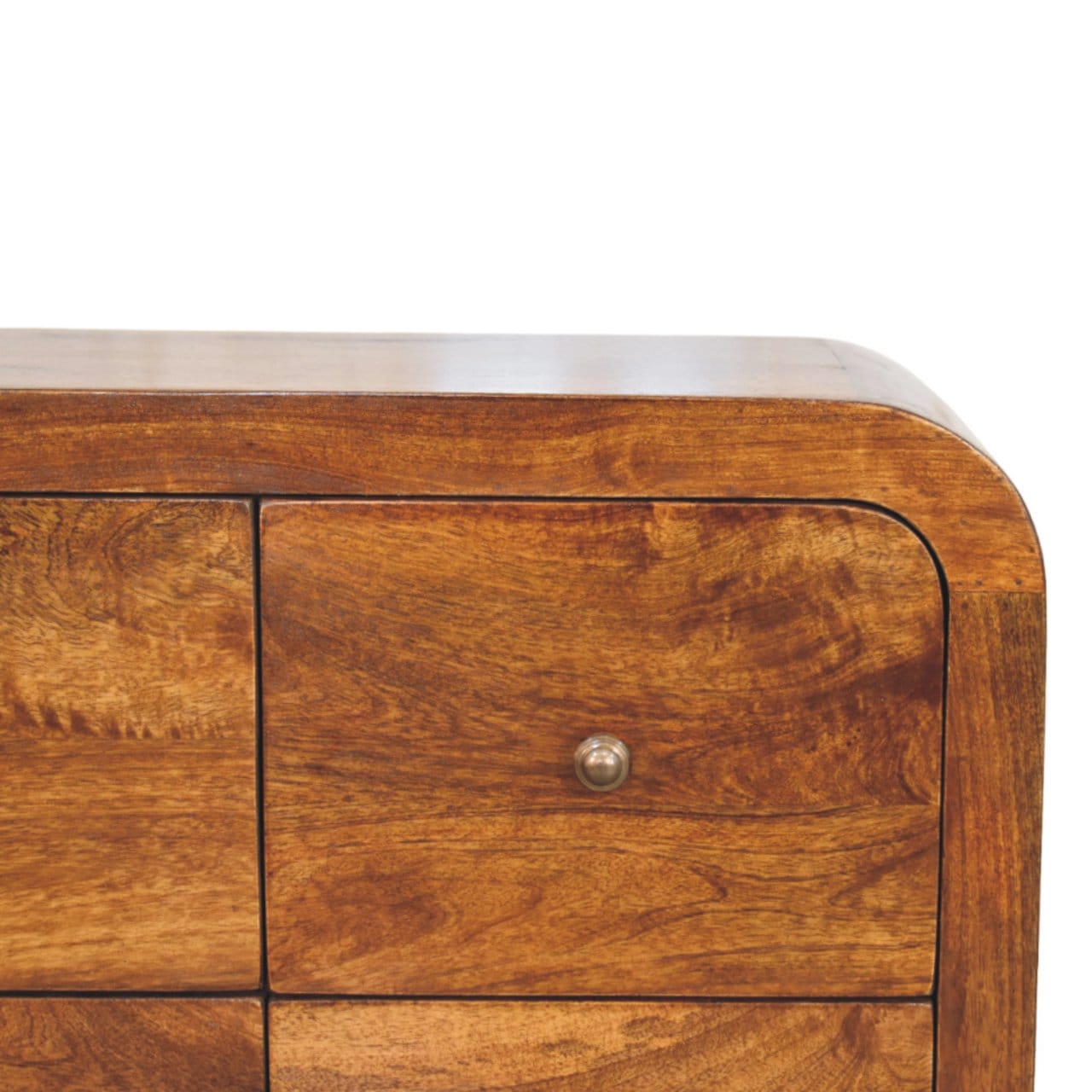 Functional Darcy 3 over 3 Drawer Dresser - Solid Mango Wood Storage Chest for Bedroom - product view 4 showing...