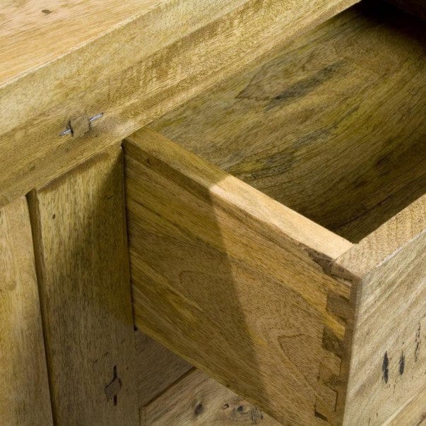 Functional Granary 4 Drawer Sideboard - Solid Mango Wood Buffet Cabinet for Dining Room - product view 5 showing...