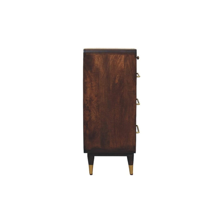 Functional Hudson 8 Drawer Dresser - Solid Mango Wood Storage Chest for Bedroom - product view 8 showing handcrafted...