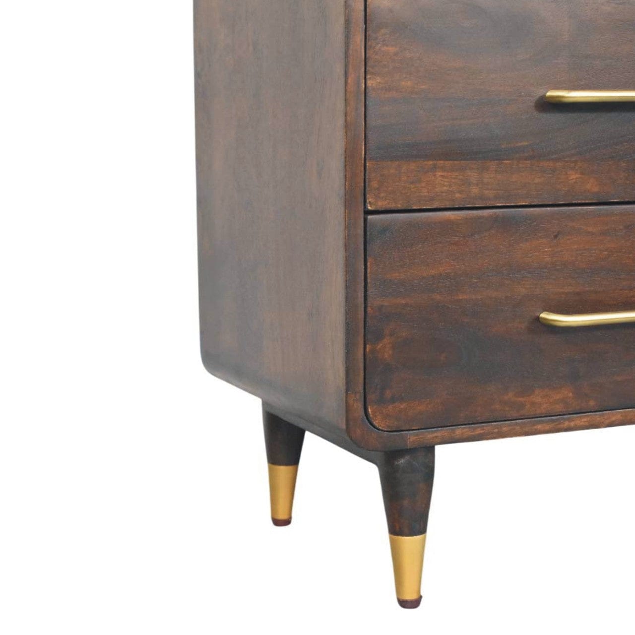 Functional Hudson 8 Drawer Dresser - Solid Mango Wood Storage Chest for Bedroom - product view 7 showing handcrafted...