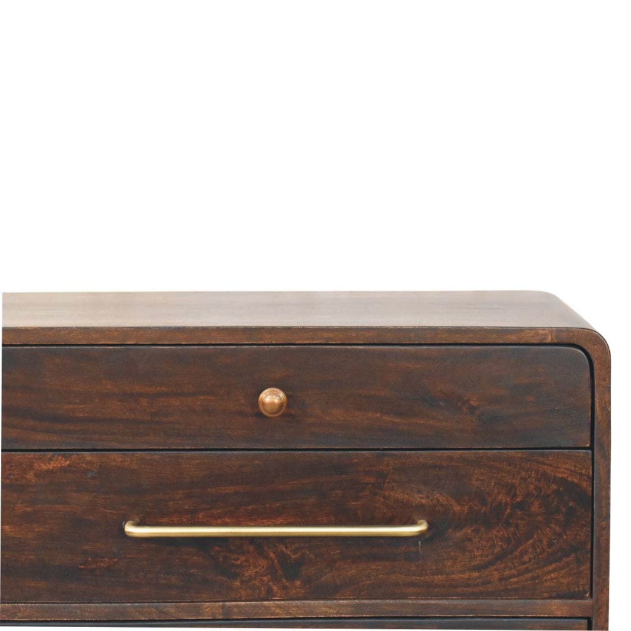 Functional Hudson 8 Drawer Dresser - Solid Mango Wood Storage Chest for Bedroom - product view 4 showing handcrafted...