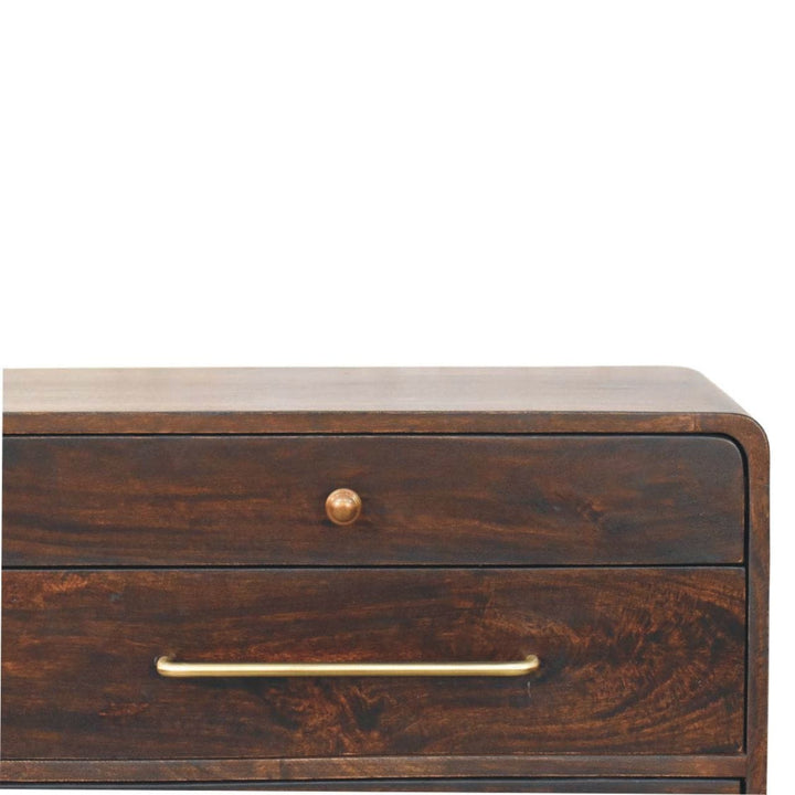 Functional Hudson 8 Drawer Dresser - Solid Mango Wood Storage Chest for Bedroom - product view 4 showing handcrafted...