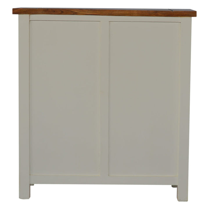 2 Tone Kitchen Unit in Solid Mango Wood - product view 8 showing handcrafted solid mango wood furniture