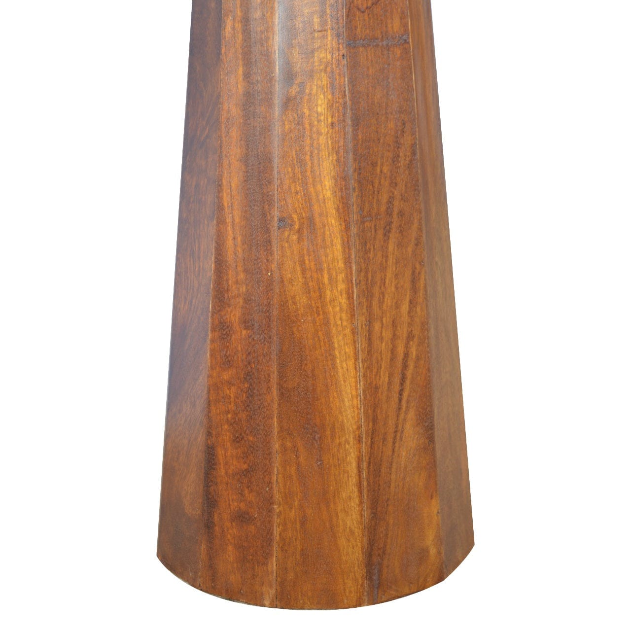 Geometric Brass Inlay End Table - Solid Mango Wood Side Table for Living Room - product view 4 showing handcrafted solid...