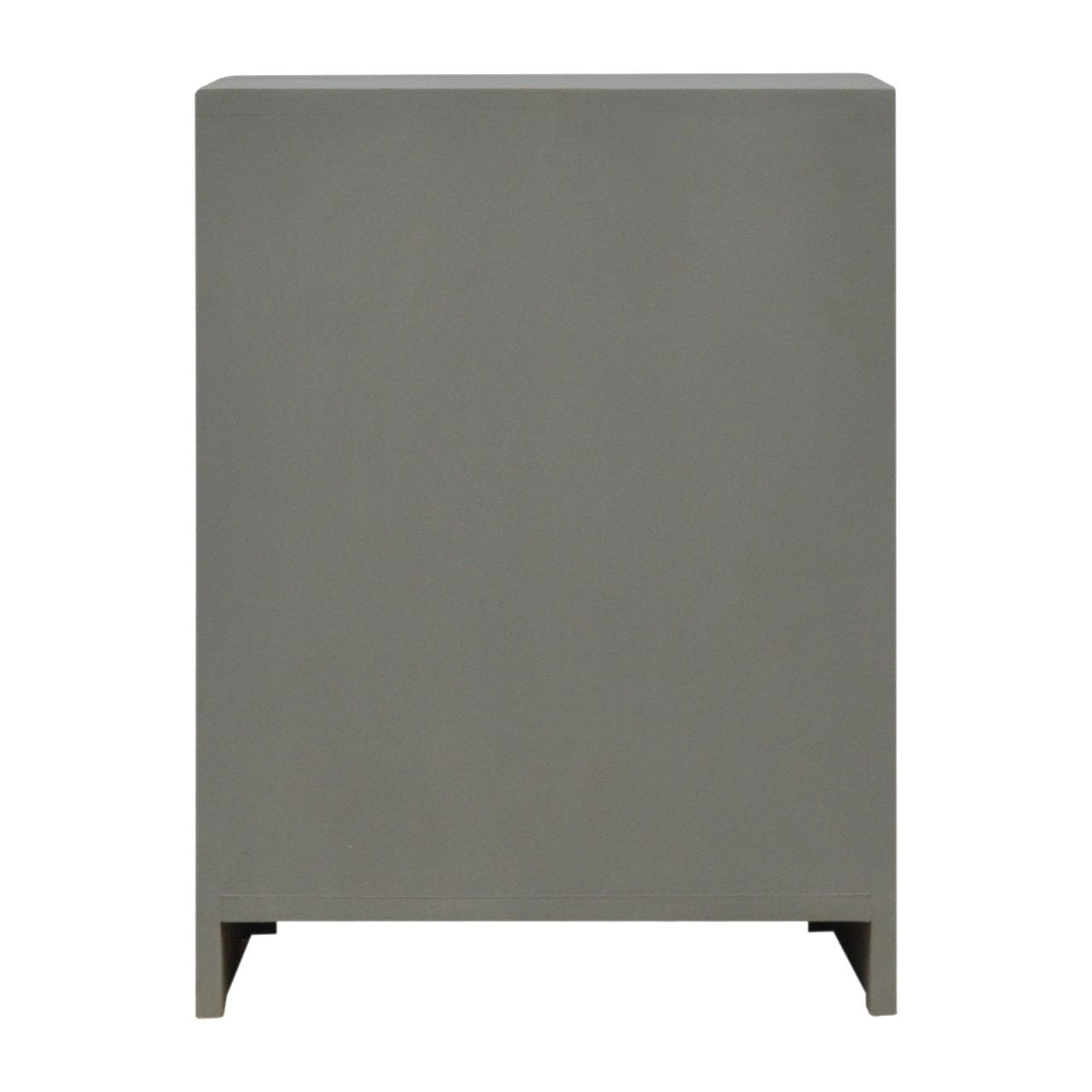 Gold x Cement Nightstand - Solid Mango Wood Bedside Table for Bedroom - product view 8 showing handcrafted solid mango...