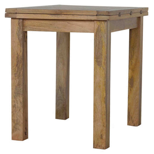 Granary Butterfly Dining Table - Solid Mango Wood Kitchen Table - product view 6 showing handcrafted solid mango wood...
