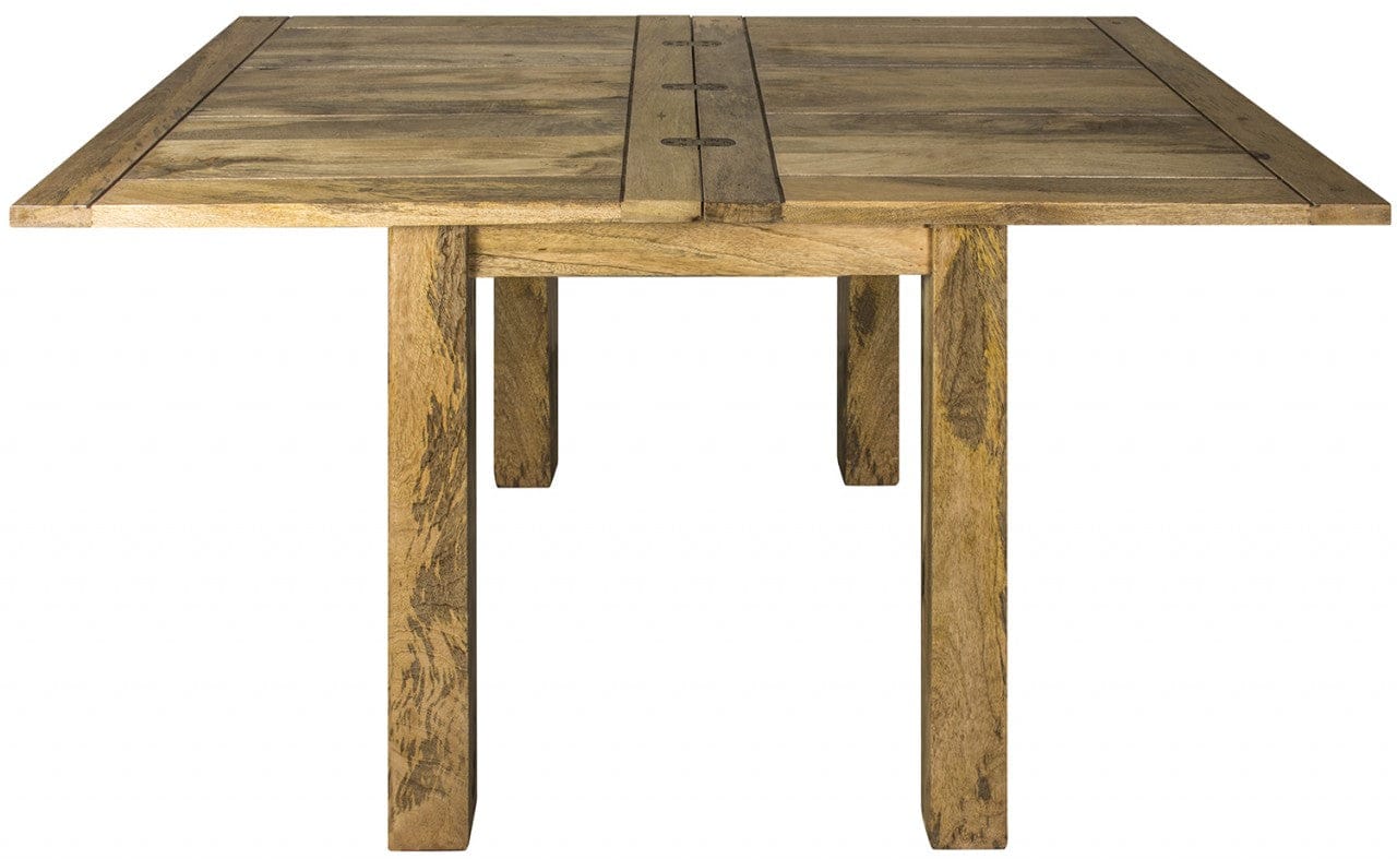 Granary Butterfly Dining Table - Solid Mango Wood Kitchen Table - product view 4 showing handcrafted solid mango wood...