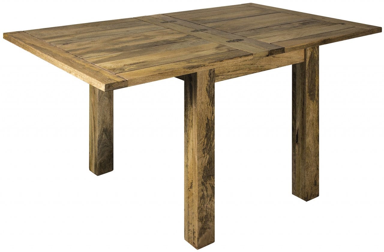 Granary Butterfly Dining Table - Solid Mango Wood Kitchen Table - product view 3 showing handcrafted solid mango wood...