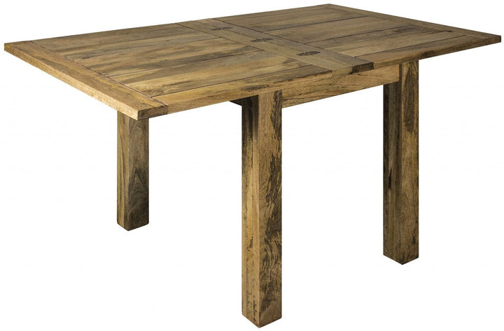Granary Butterfly Dining Table - Solid Mango Wood Kitchen Table - product view 3 showing handcrafted solid mango wood...