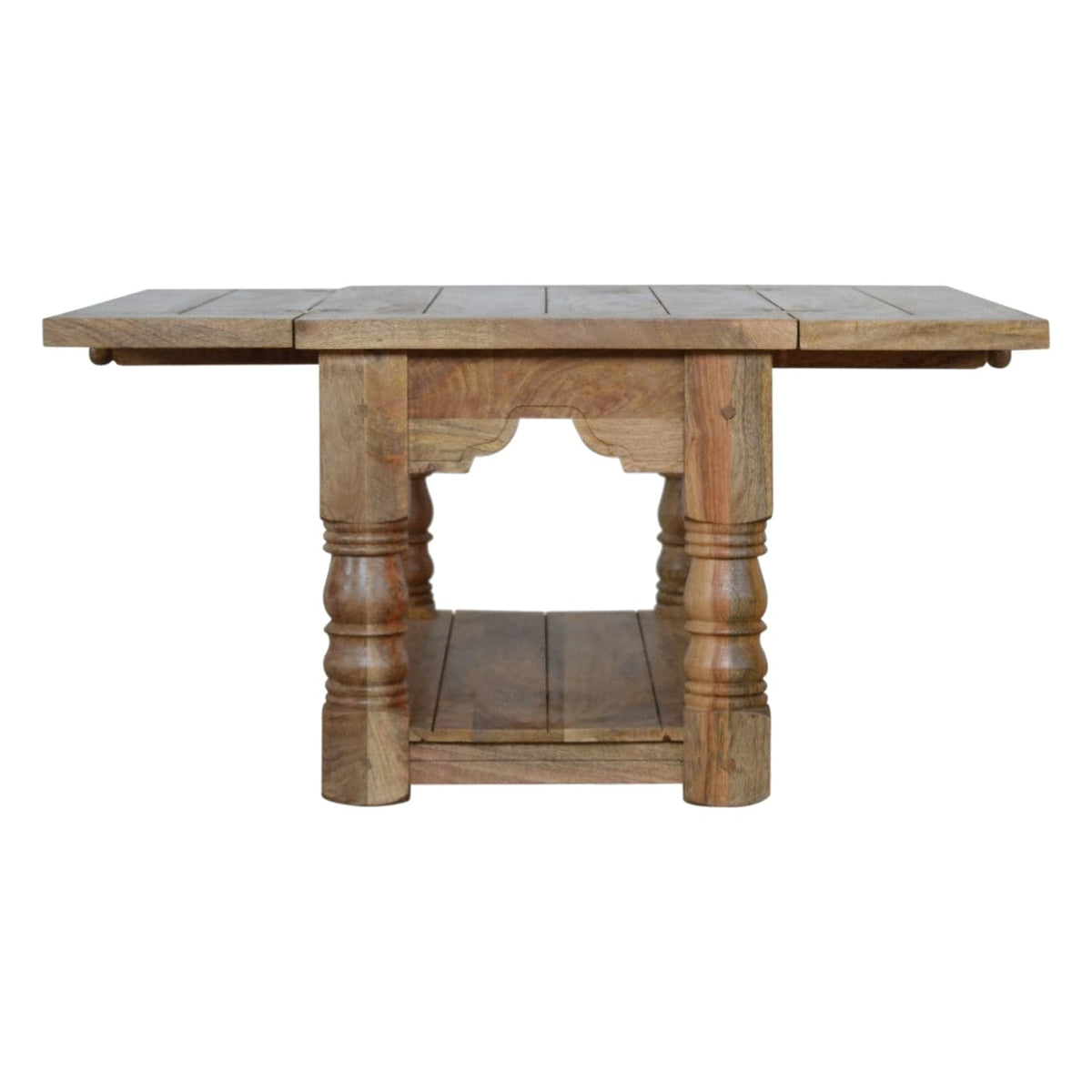 Granary Royale Trilogy Coffee Table - Solid Mango Wood Center Table for Living Room - product view 5 showing handcrafted...