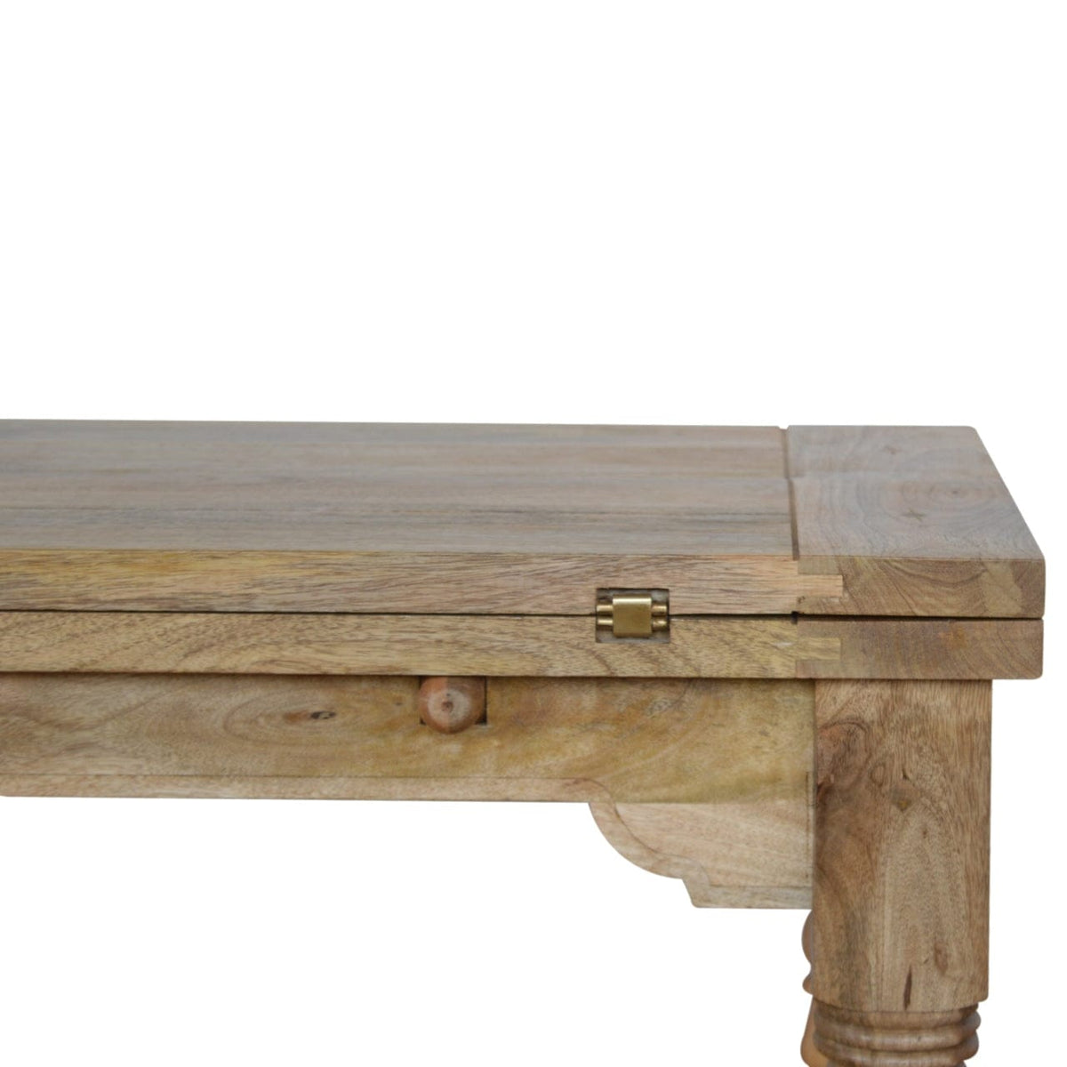 Granary Royale Trilogy Coffee Table - Solid Mango Wood Center Table for Living Room - product view 2 showing handcrafted...