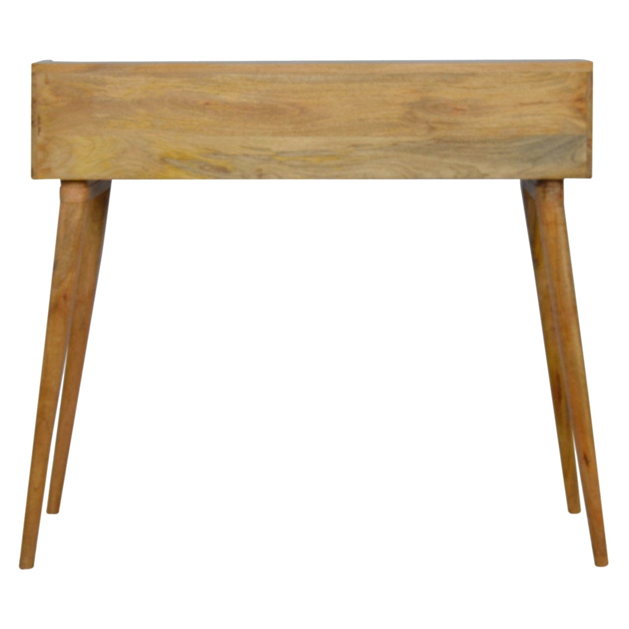 Grey Gallery Writing Desk - Solid Mango Wood Writing Table for Home Office - product view 8 showing handcrafted solid...