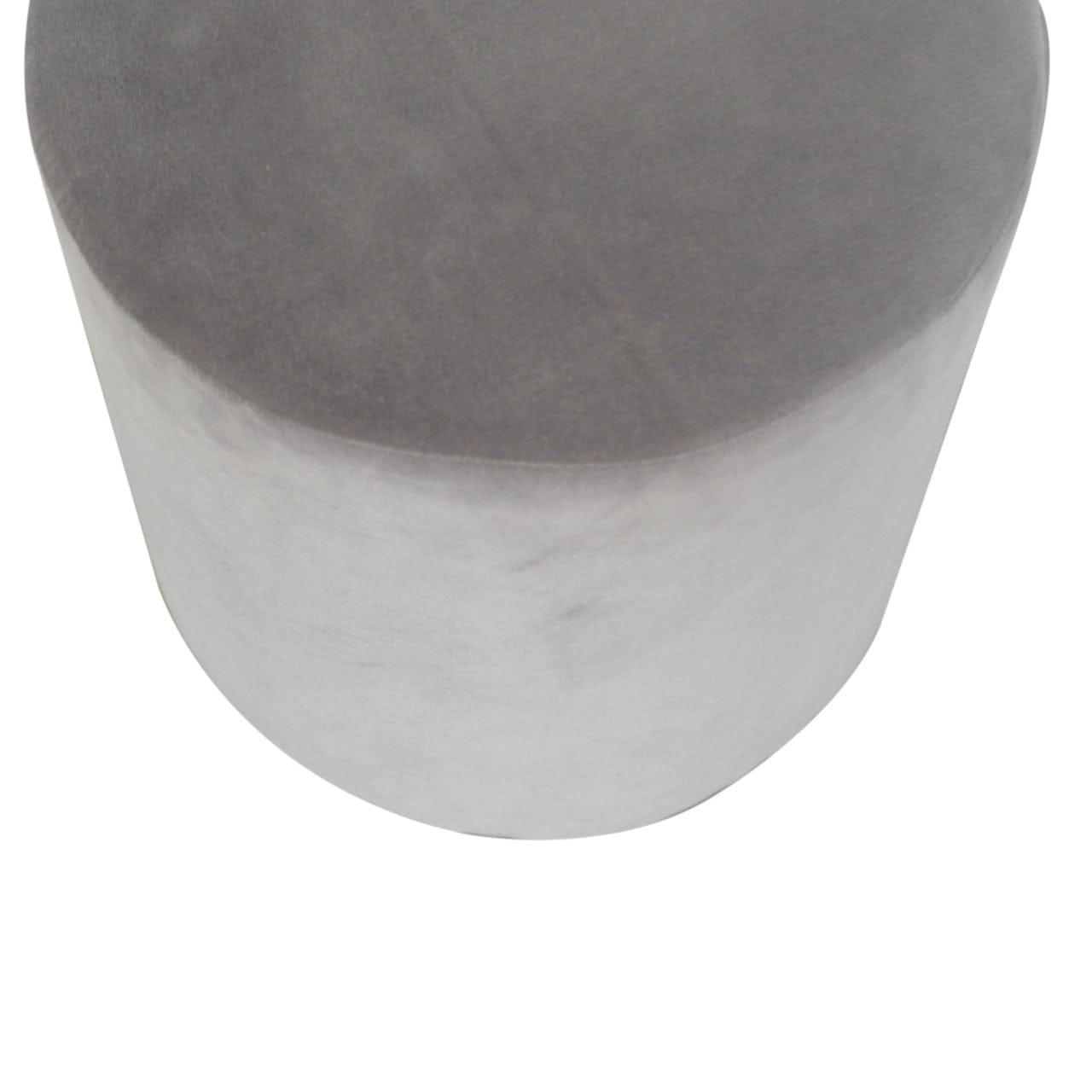 Grey Velvet Wooden Footstool - Solid Mango Wood Accent Stool for Living Room - product view 3 showing handcrafted solid...
