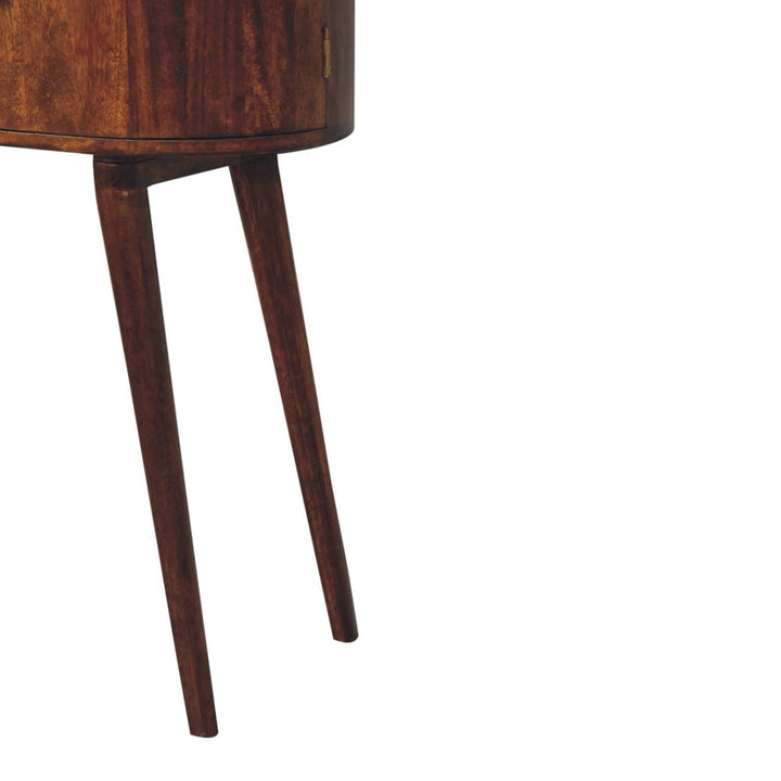 Grove Chestnut Console Table - Solid Mango Wood Hallway Console for Entryway - product view 9 showing handcrafted solid...