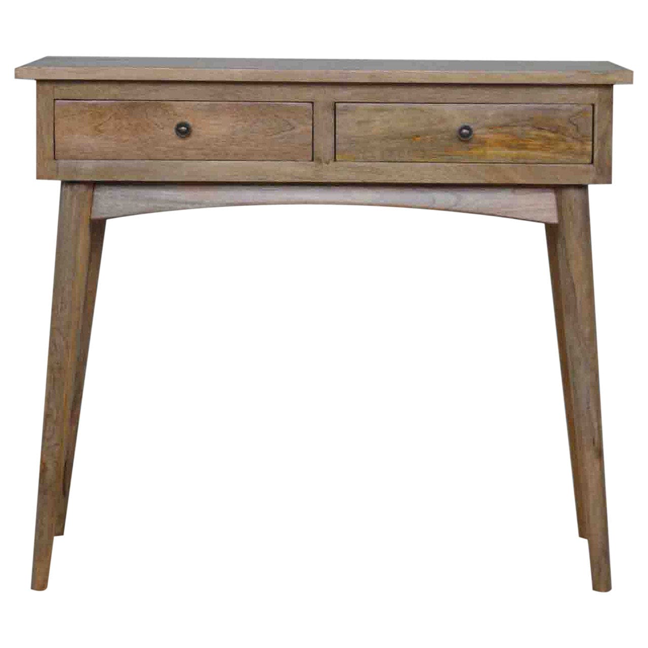 Heartwoodco LLC Hallway 2 Drawer Console Table - Solid Mango Wood Hallway Console for Entryway