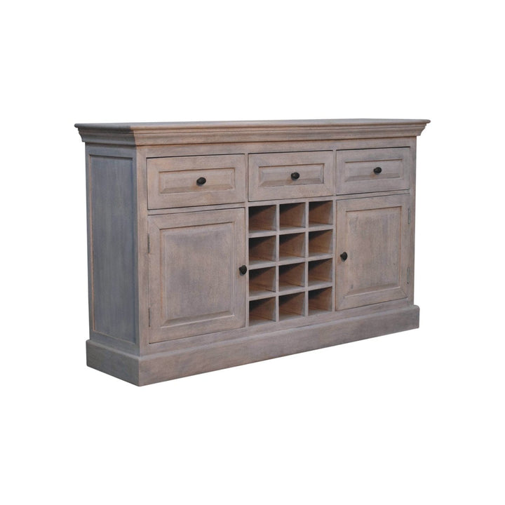 Handcrafted Acid Wash Mango Wood Sideboard - Solid Wood Storage Cabinet for Living Room - product view 4 showing...