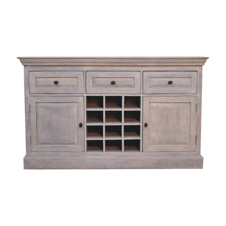 Handcrafted Acid Wash Mango Wood Sideboard - Solid Wood Storage Cabinet for Living Room - product view 2 showing...