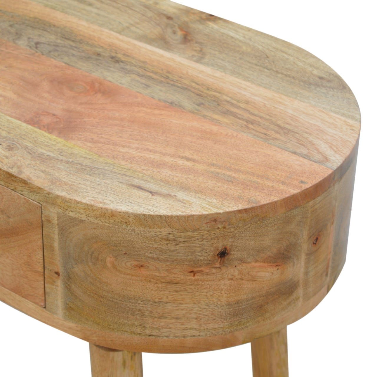 Handcrafted Console Table - Entryway & Hallway Table in Solid Mango Wood - product view 6 showing handcrafted solid mango...