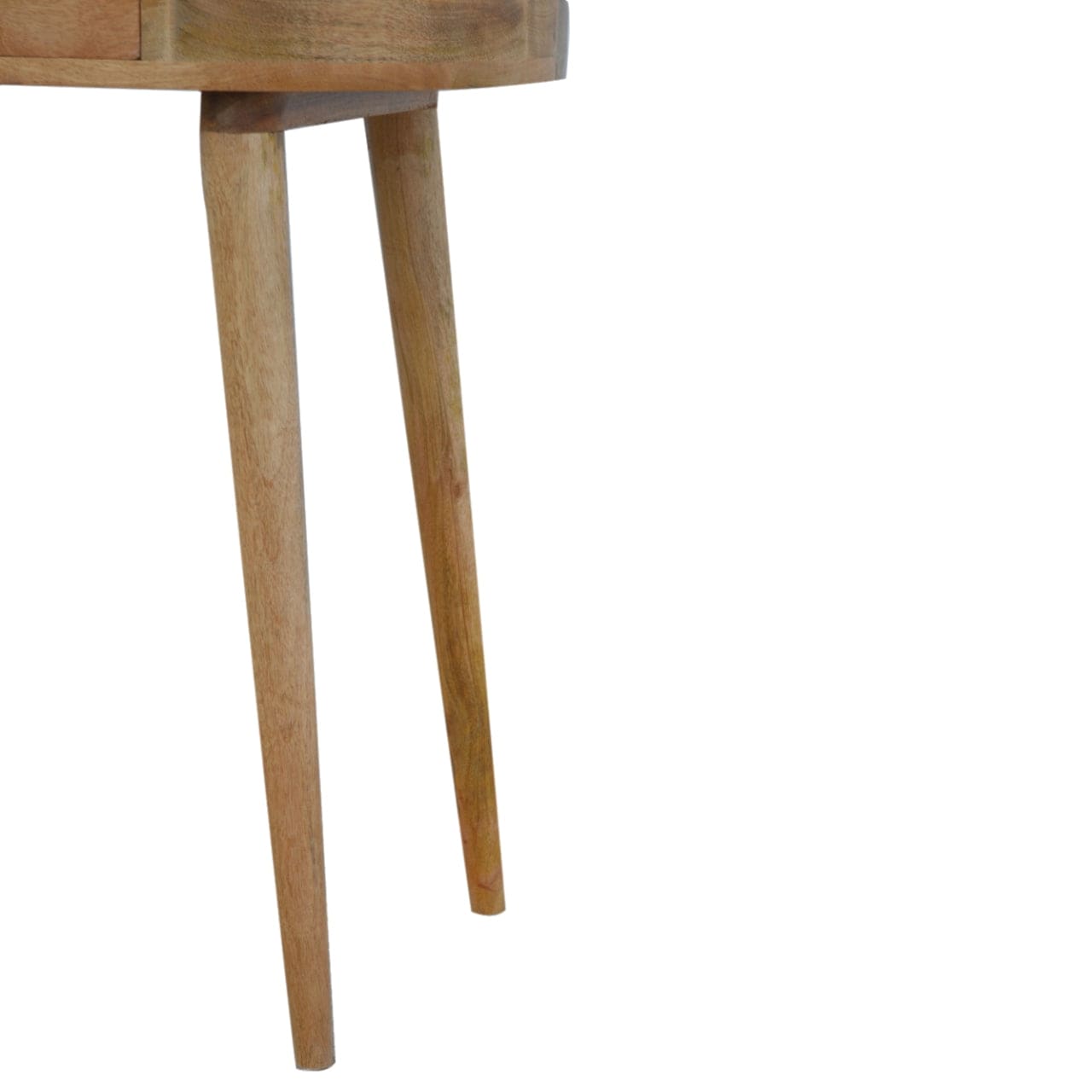 Handcrafted Console Table - Entryway & Hallway Table in Solid Mango Wood - product view 5 showing handcrafted solid mango...