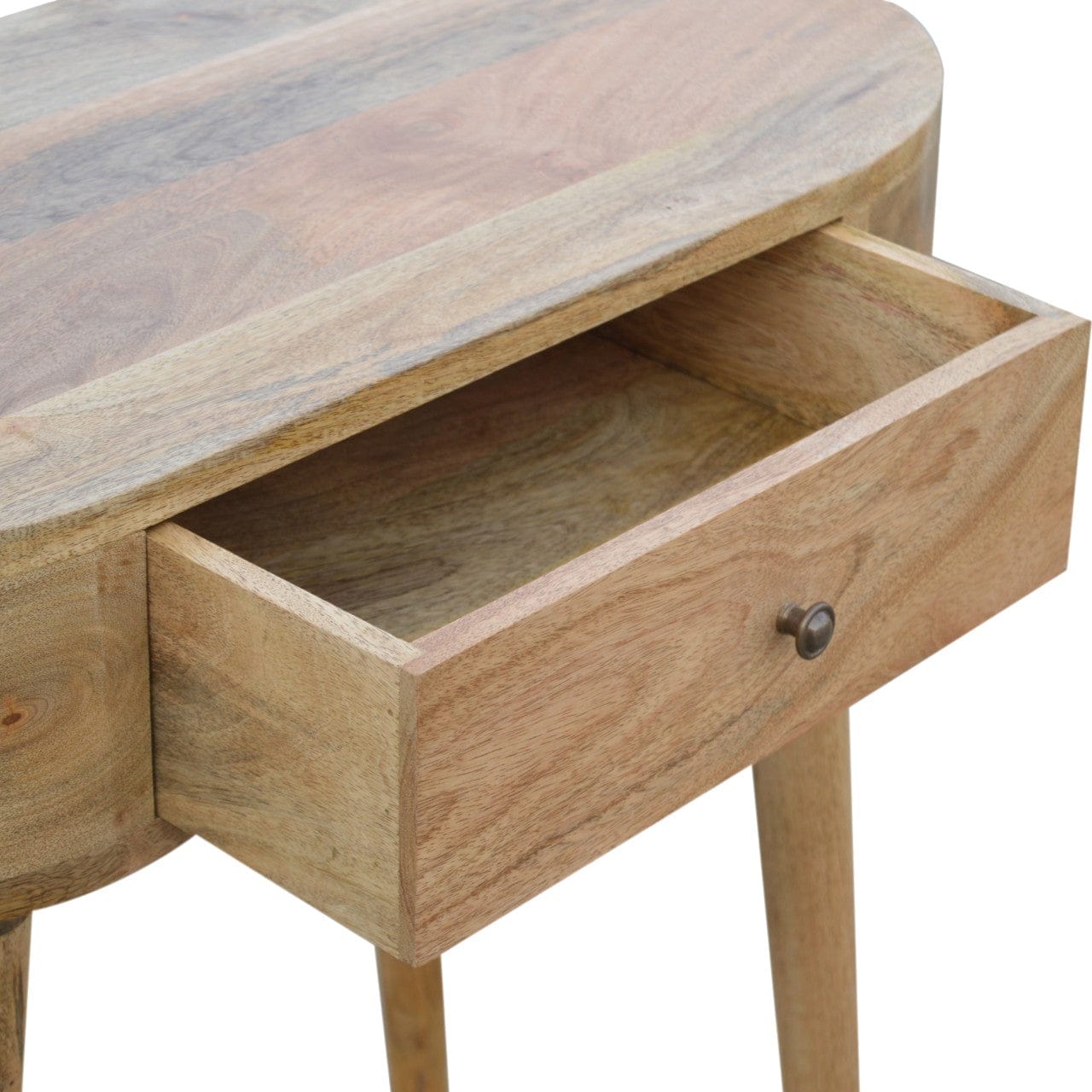 Handcrafted Console Table - Entryway & Hallway Table in Solid Mango Wood - product view 4 showing handcrafted solid mango...