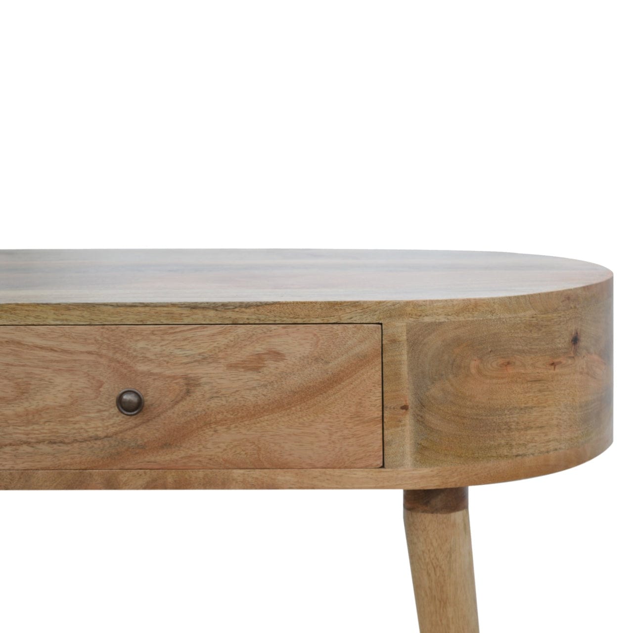 Handcrafted Console Table - Entryway & Hallway Table in Solid Mango Wood - product view 3 showing handcrafted solid mango...