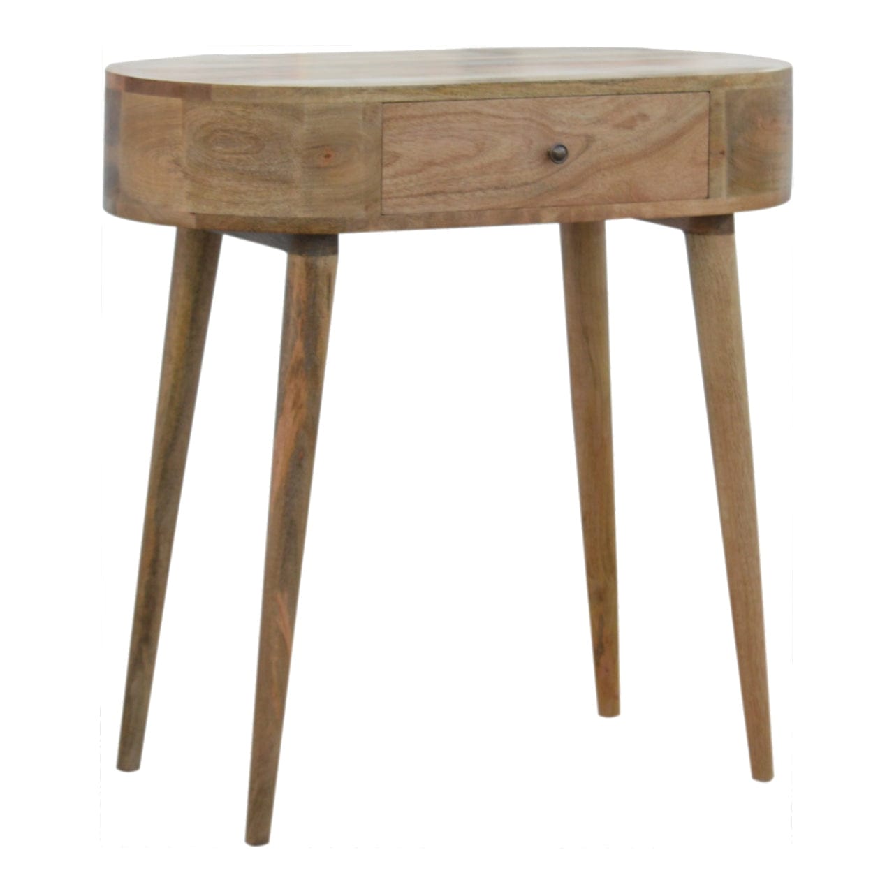 Handcrafted Console Table - Entryway & Hallway Table in Solid Mango Wood - product view 2 showing handcrafted solid mango...