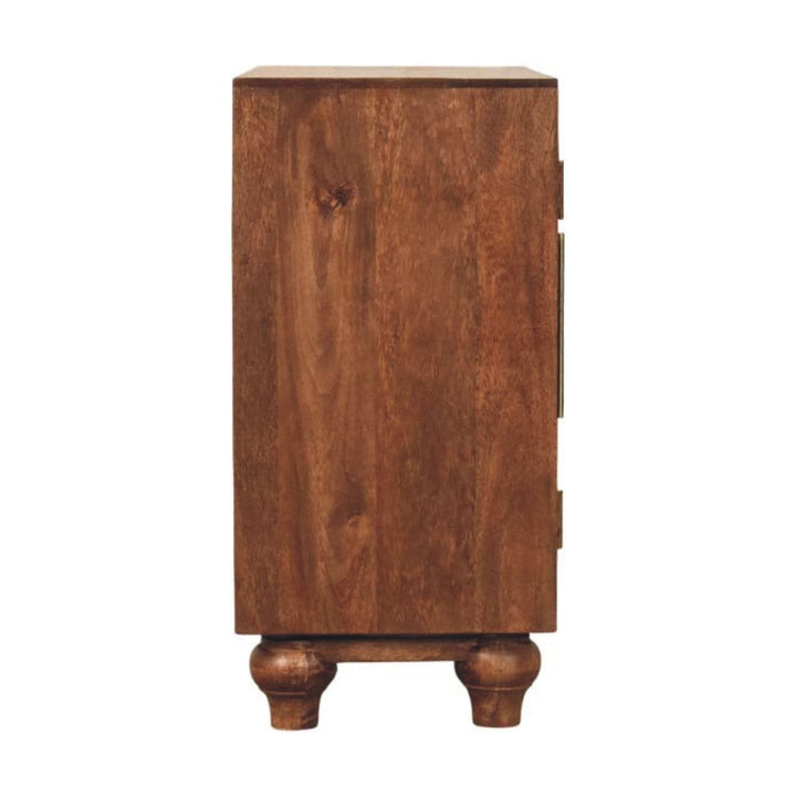 Handcrafted Arco Groove Sideboard - Solid Mango Wood Buffet Cabinet for Dining Room - product view 8 showing handcrafted...