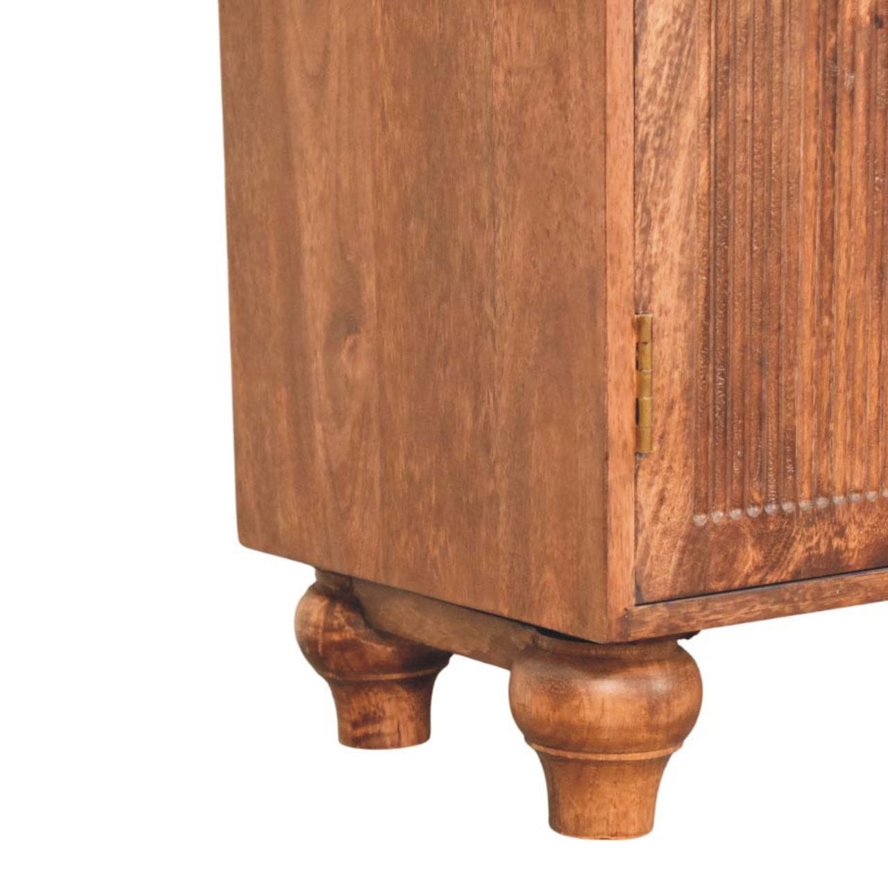 Handcrafted Arco Groove Sideboard - Solid Mango Wood Buffet Cabinet for Dining Room - product view 7 showing handcrafted...