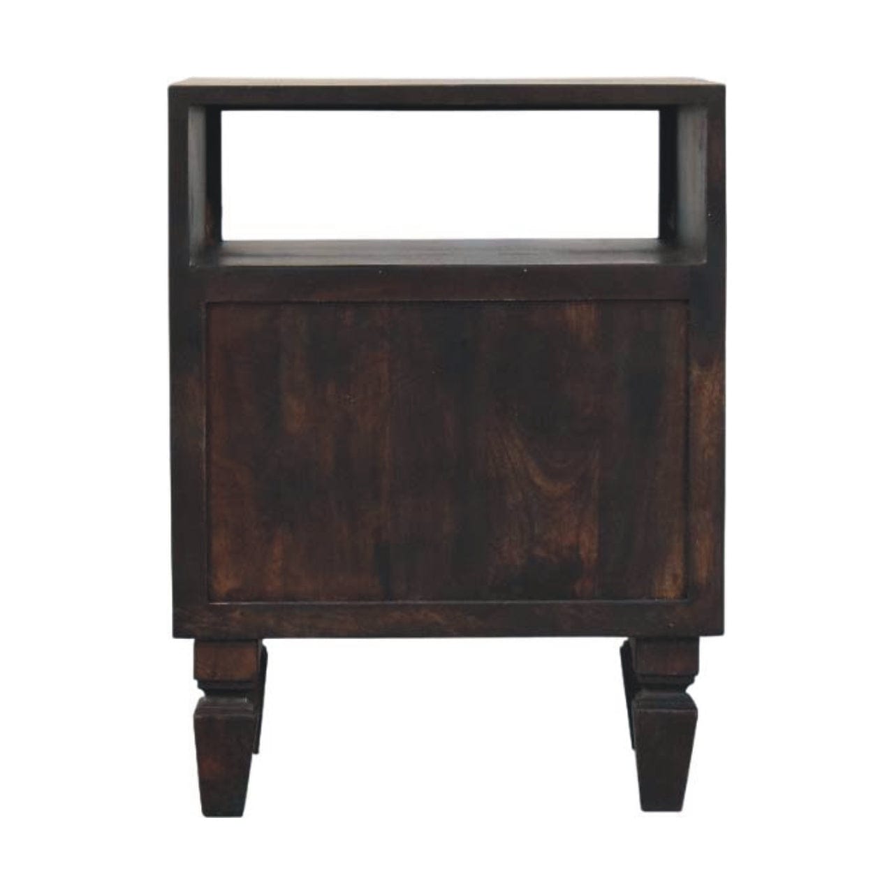 Handcrafted Arno Nightstand - Solid Mango Wood Bedside Table for Bedroom - product view 9 showing handcrafted solid mango...