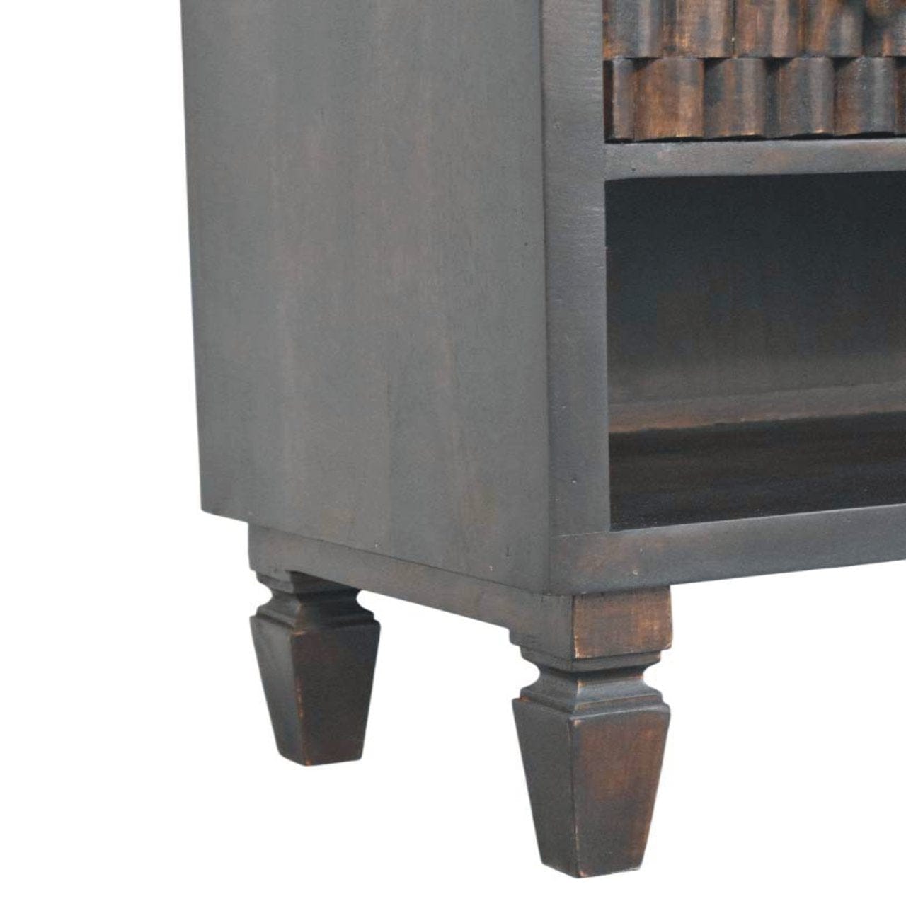 Handcrafted Arno Shoe Storage Unit - Solid Mango Wood Shoe Cabinet for Entryway & Hallway - product view 8 showing...