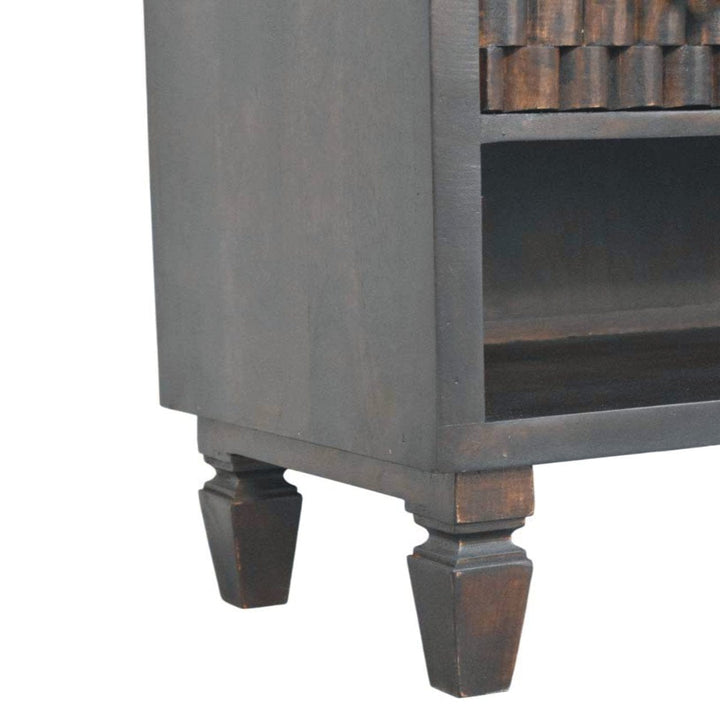 Handcrafted Arno Shoe Storage Unit - Solid Mango Wood Shoe Cabinet for Entryway & Hallway - product view 8 showing...