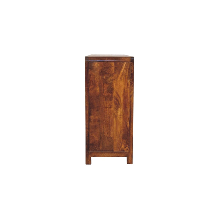Handcrafted Aspen Sideboard - Solid Mango Wood Buffet Cabinet for Dining Room - product view 8 showing handcrafted solid...