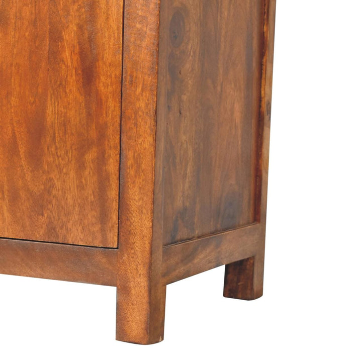 Handcrafted Aspen Sideboard - Solid Mango Wood Buffet Cabinet for Dining Room - product view 6 showing handcrafted solid...