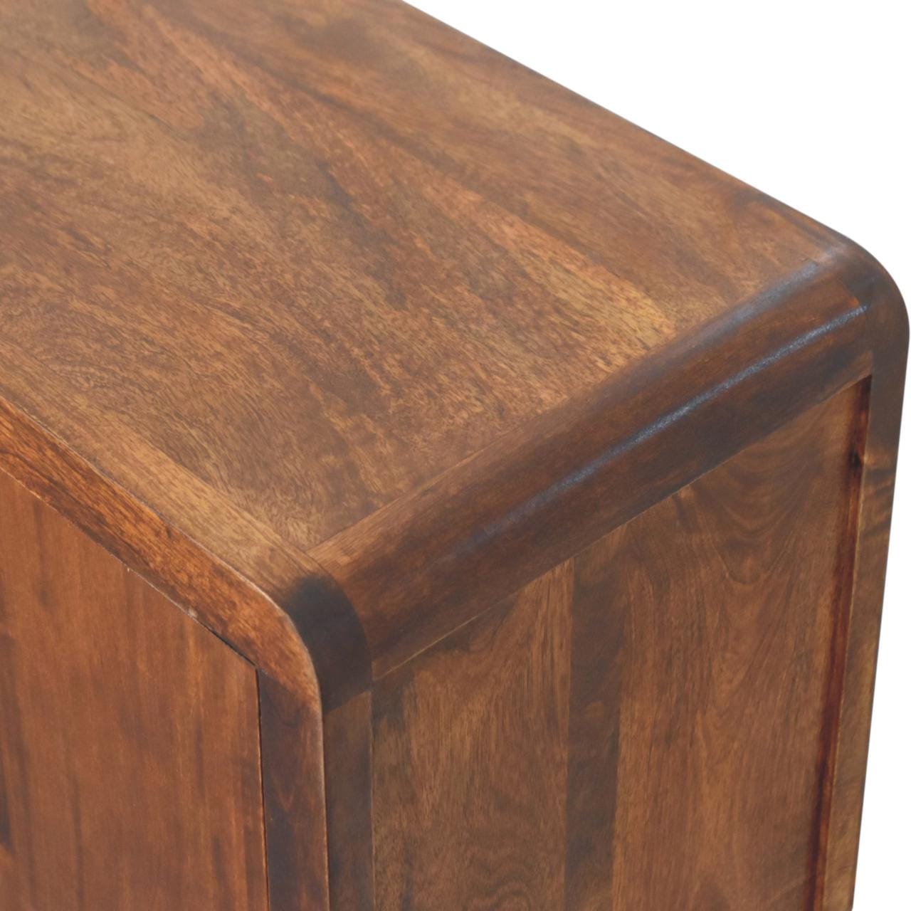 Handcrafted Aspen Sideboard - Solid Mango Wood Buffet Cabinet for Dining Room - product view 2 showing handcrafted solid...