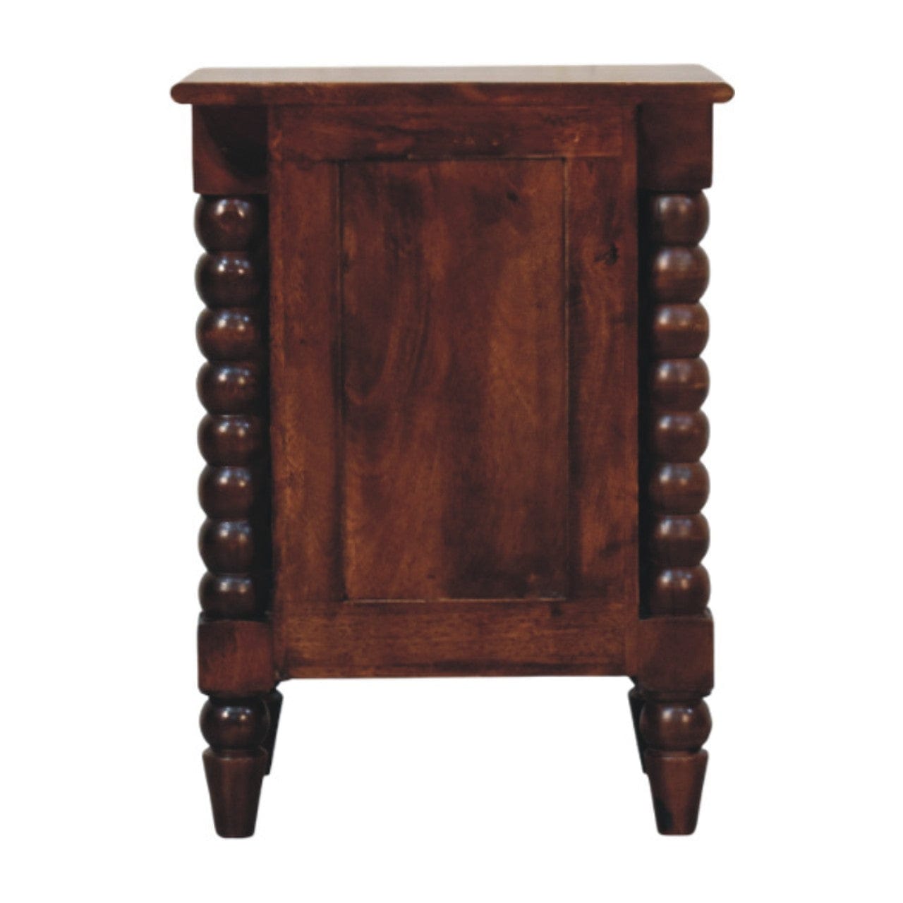 Handcrafted Bexley Spindle Nightstand - Solid Mango Wood Bedside Table for Bedroom - product view 9 showing handcrafted...