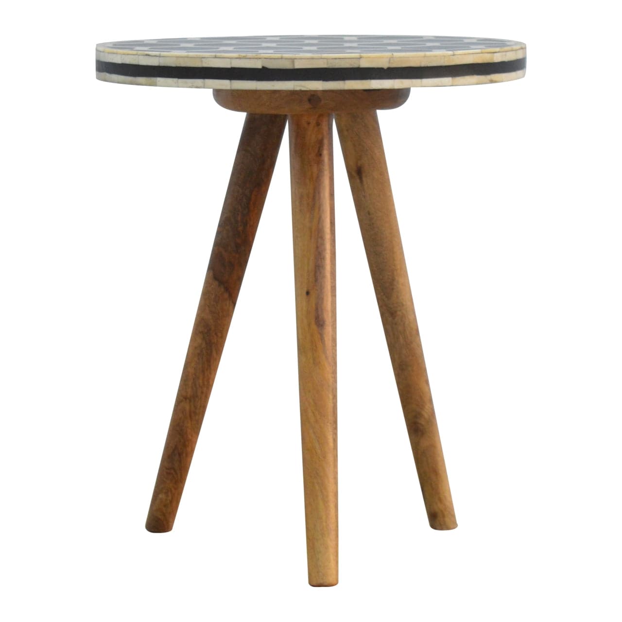 Handcrafted Bone Inlay Side Table - Solid Mango Wood End table - product view 8 showing handcrafted solid mango wood side...