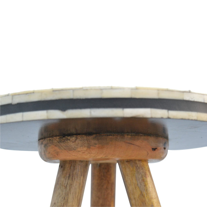 Handcrafted Bone Inlay Side Table - Solid Mango Wood End table - product view 7 showing handcrafted solid mango wood side...