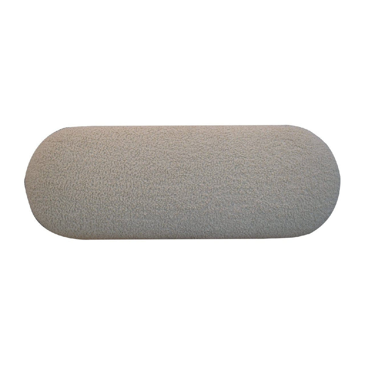 Handcrafted Boucle Hallway Bench - Solid Mango Wood Seating Furniture for Entryway - product view 7 showing handcrafted...