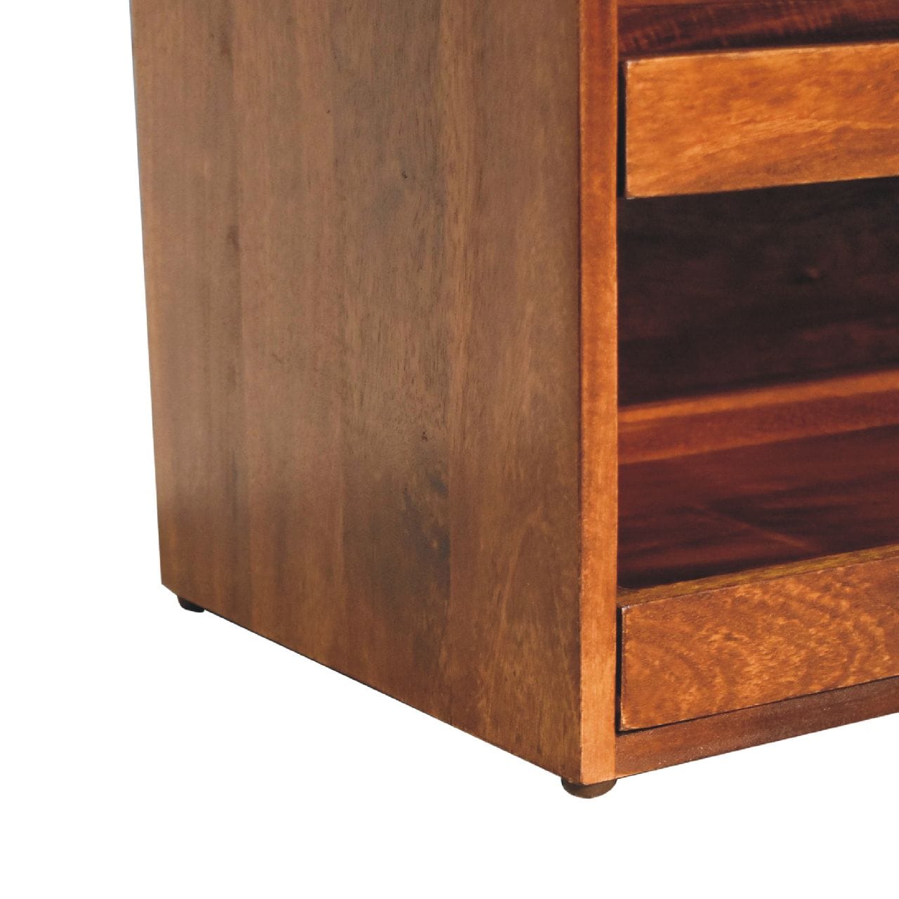 Handcrafted Buffalo Hide Pull out Chestnut Shoe Storage Bench - Solid Mango Wood Seating Furniture for Entryway - product...