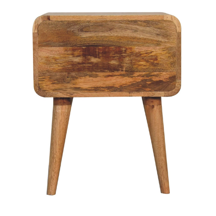 Handcrafted Close-knit 2 Drawer Nightstand - Solid Mango Wood Bedside Table for Bedroom - product view 9 showing...