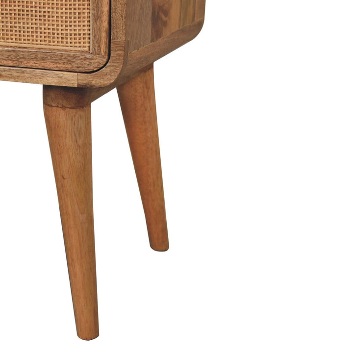 Handcrafted Close-knit 2 Drawer Nightstand - Solid Mango Wood Bedside Table for Bedroom - product view 7 showing...