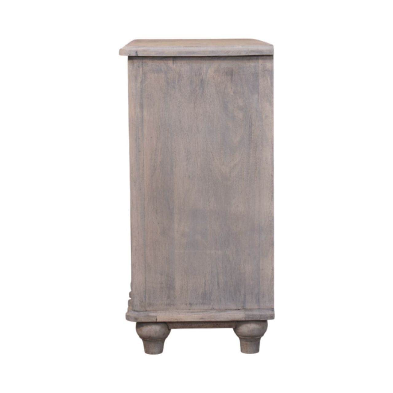 Handcrafted Curved Leg Dresser - Solid Mango Wood Storage Chest for Bedroom - product view 8 showing handcrafted solid...